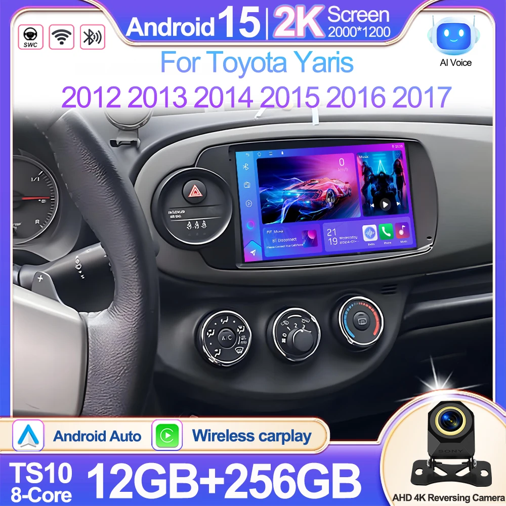 

Car Radio Android 15 Carplay For Toyota Yaris 2012 2013 2014 2015 2016 2017 LHD RHD Navigation GPS Multimedia Player Stereo WIFI