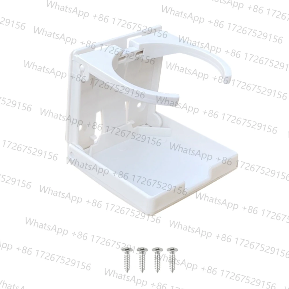 absプラスチック製-調整可能-折りたたみ式-カップ-ドリンク-缶-ボトル-ホルダー-スタンド-マウント-バン-フィッシングボックス用（ホワイト）