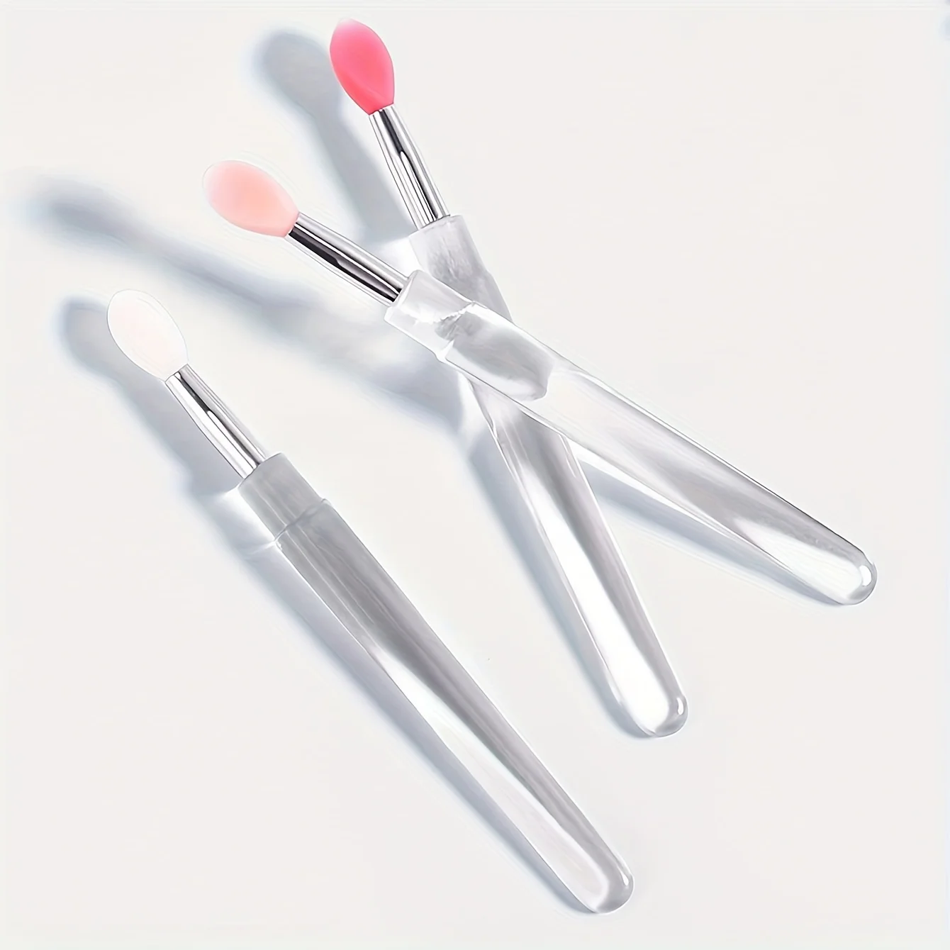 Brosse à lèvres à tête ronde, brosse à rouge à lèvres avec couvercle, brosse anti-cernes portable, brosse cosmétique de beauté multifonction 10 pièces