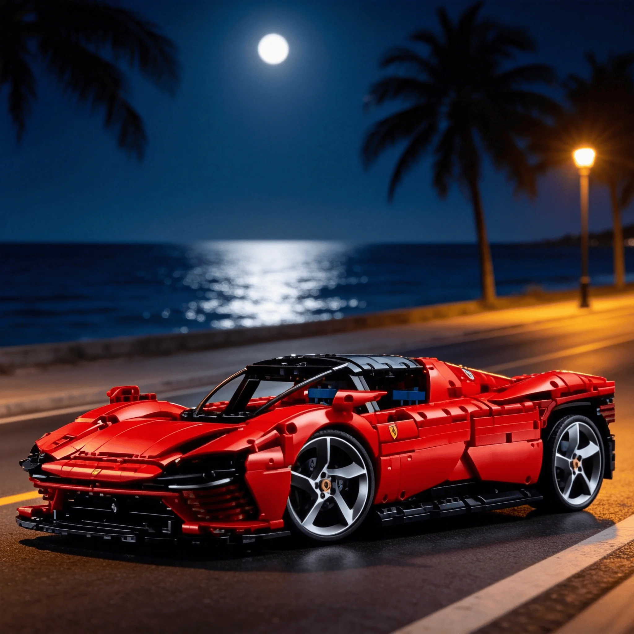 1:8 Large Red Performance Sports Car Model Realistic Roadster Creative Party Gift Collectible Ornament for Hobby & Racing Fans - view 3