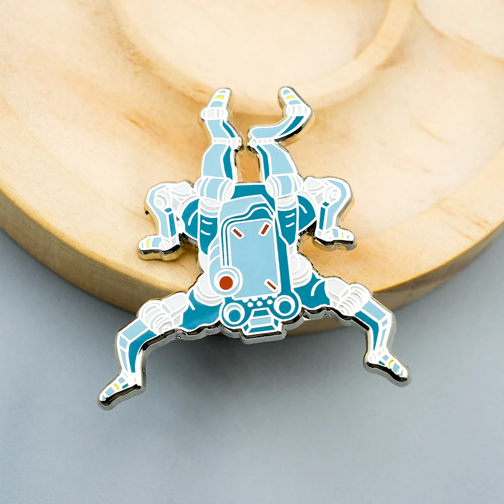 فاسق 2077 منفذ الطاقة المينا دبوس العنكبوت روبوت MLSTRM الجمجمة شارة RPG لعبة مستوحاة بروش ألعاب جمع هدية تأثيري اكسسوارات #4