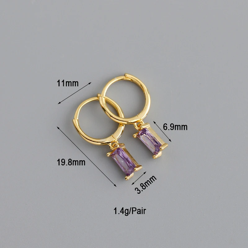 CRMYA Gold-color Clip Hoop Dangle Earrings For Women Fashion Color CZ Zircon Enamel Women\'s Earrings 2023 Jewelry Wholesale