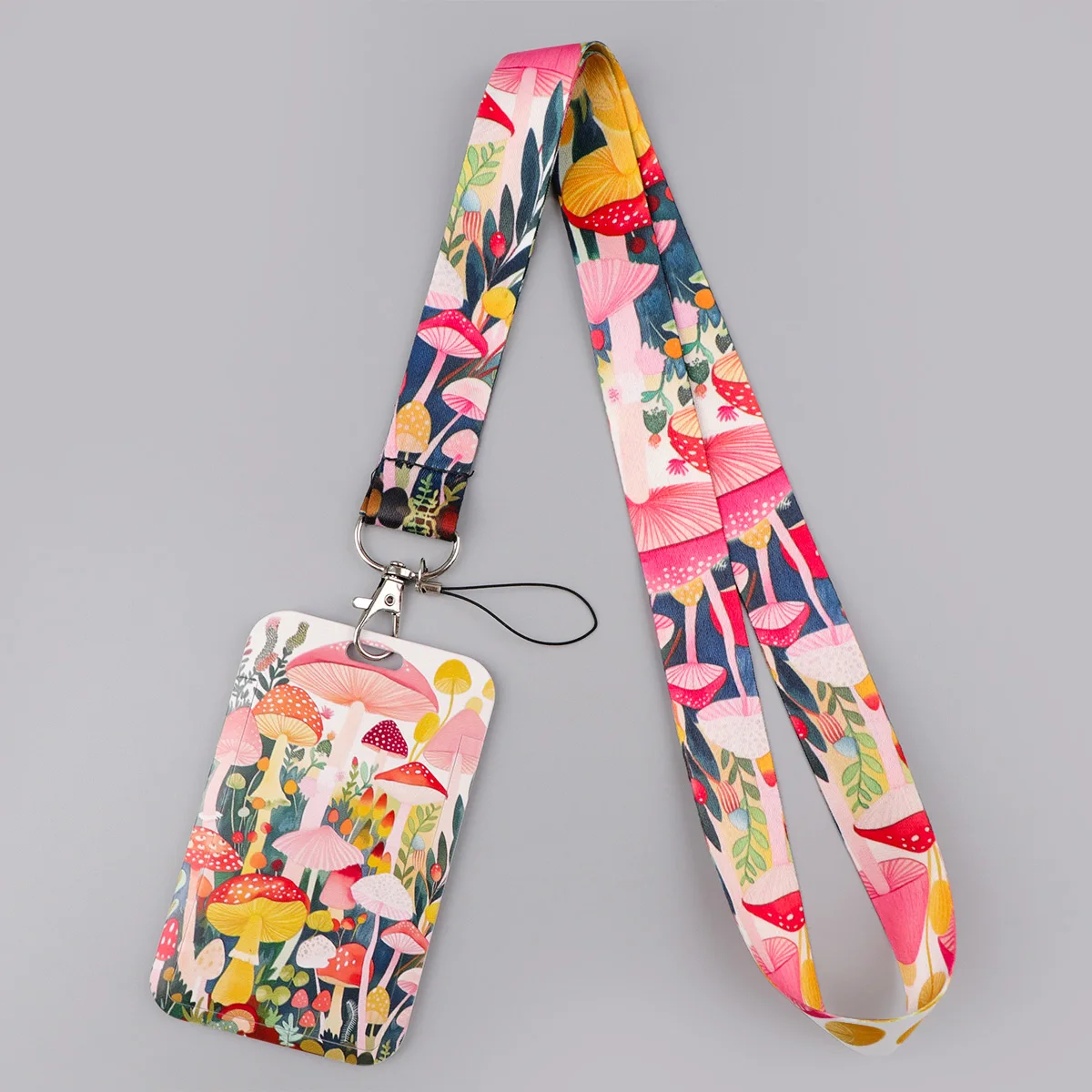 

Mushroom Credential Holder Fashion Lanyards for Key Neck Strap For Card Badge Gym Keychain Keyring Accessories Gifts
