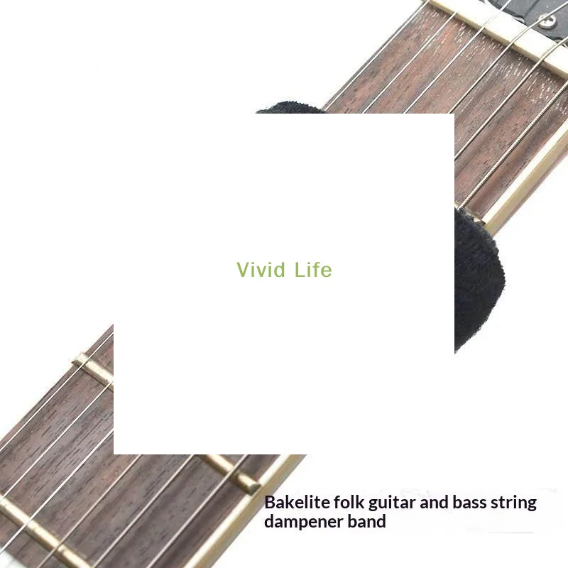 ~Black Guitar String Mute Wraps Noise Reducing Fret Silencers For Guitars Basses Ukuleles