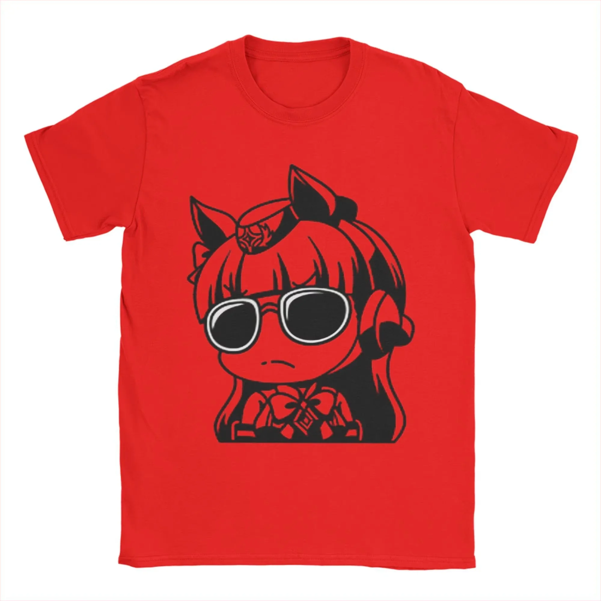 Goldship Uma Musume Gafas de sol Camisetas para hombres Camisetas vintage puras Camisetas con cuello redondo Camisetas de manga corta