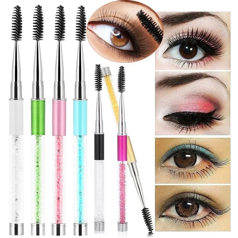 Rhinestone Handle Eyelash Brushes Mascara Applicator Eyebrow Comb Spiral Wands Extension Grafting Tools