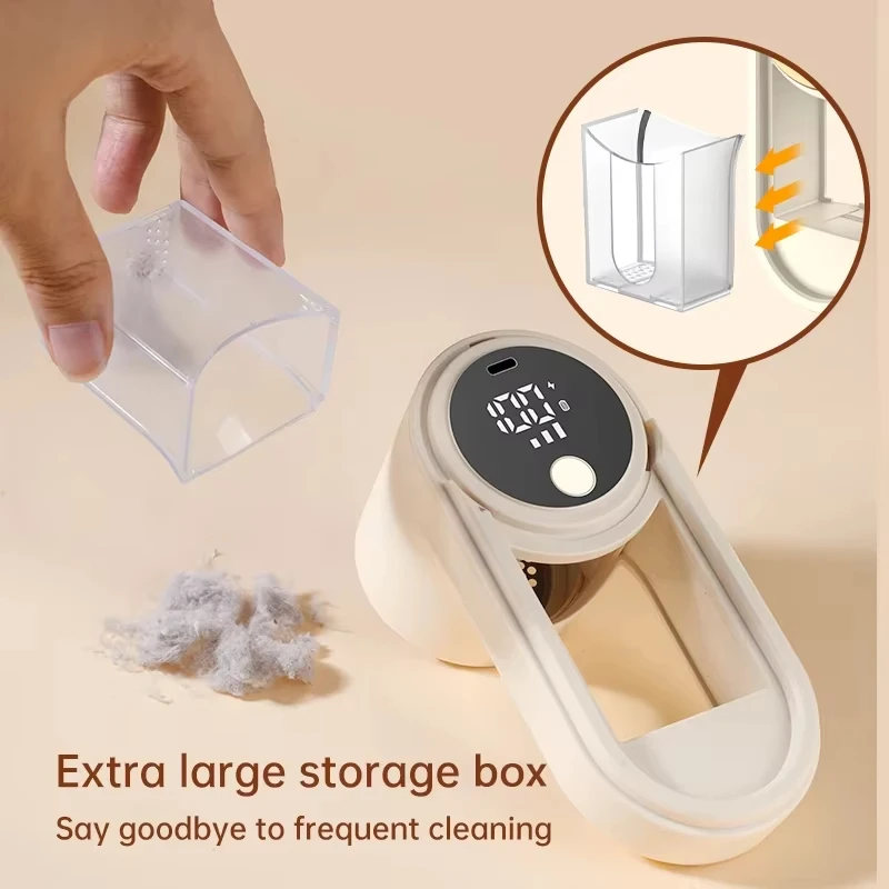 Lint Remover for Clothing Portable Electric Fuzz Pellet Remover LED Display Rechargeable for Clothes Fabric Shaver Fluff Remover