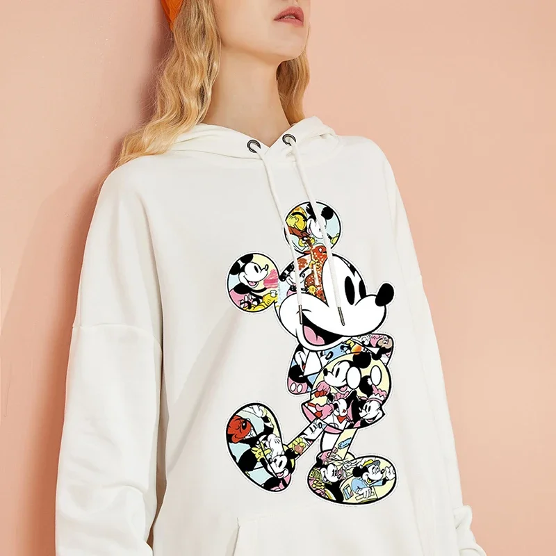 Sudaderas con capucha de Minnie y Mickey Mouse para mujer, Tops de dibujos animados, sudaderas de manga larga, ropa Mode Mit Kapuze