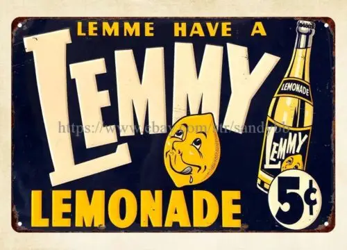 1 pcs,brew pub tin signs LEMMY LEMONADE metal tin sign