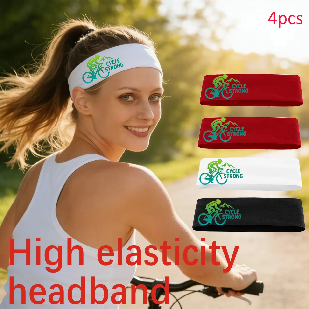

4 шт., мягкая спортивная повязка на голову унисекс, устойчивая к поту, подходит для йоги, баскетбола, фитнеса, езды на велосипеде