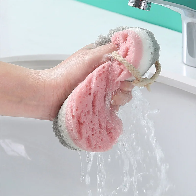 Sponge Bath Ball Shower Rub For Whole Body Exfoliation Massage Brush Scrubber Body Brush Sponge Brush Bathroom 1/2/3PCS