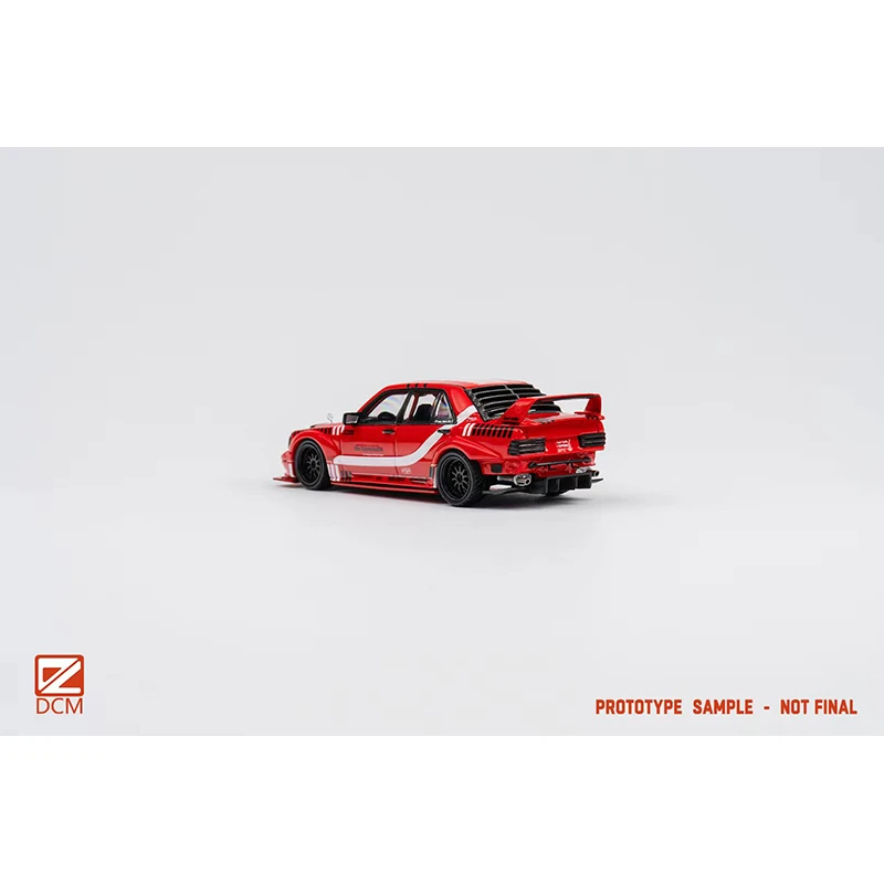 Dcm auf Lager 1:64 190e evo ii modifizierte rote galvani sierte Druckguss Diorama Auto Modell Sammlung Miniatur spielzeug