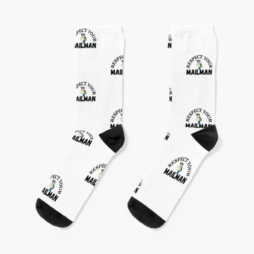 

respect your mailman Socks Rugby bright garter hip hop kids Men's Socks Luxury Women's