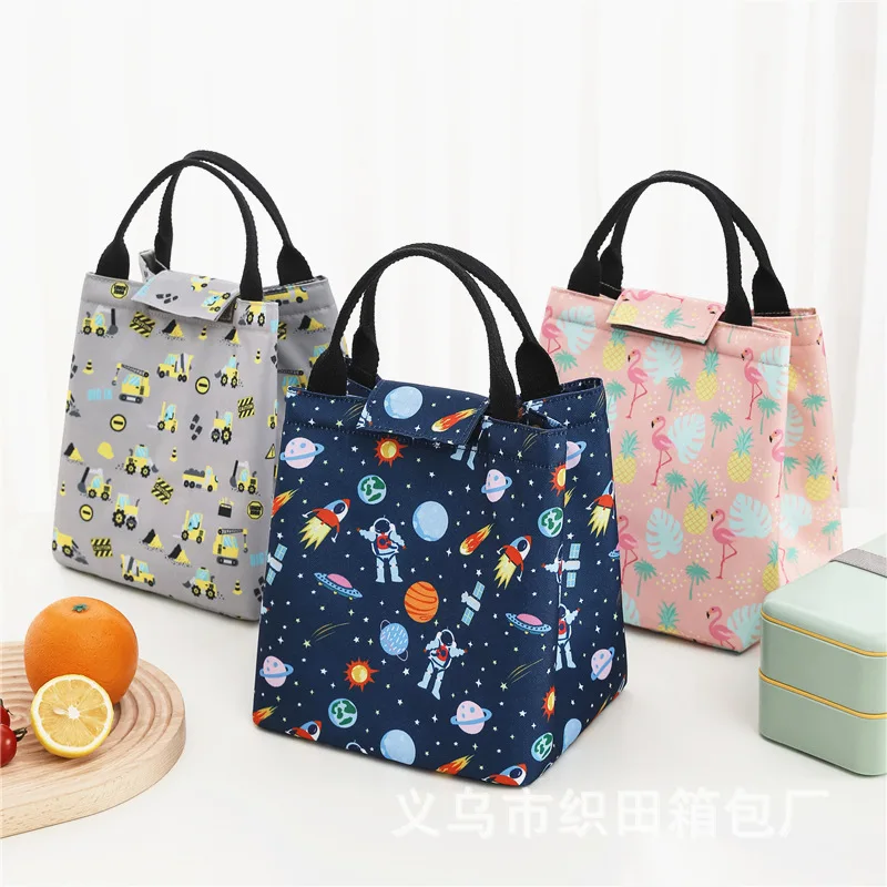 Children Lunch Bag Portable Cute Dinosaur Animals Waterproof Food Warmer Lunch Box Insulated Bag Kids School Food Storage Bags