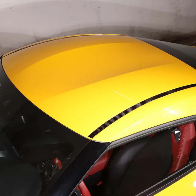 For Toyota Supra MK5 A90 19-25 Soft Carbon Fiber Car Roof Door Edge Trim Molding Strip Sticker Car Accessories