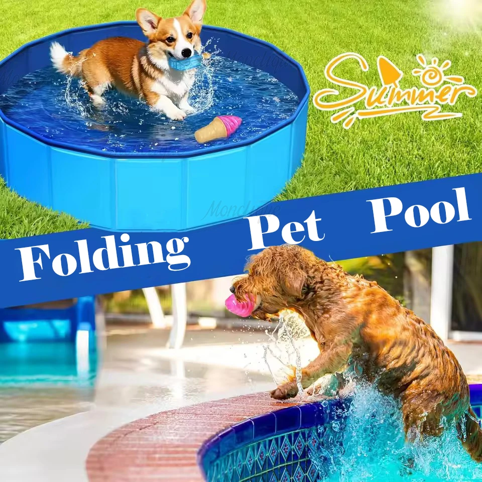 Swimming Pool Folding Basin Portable Pet Bathing Pool PVC Material Pets Foot Cleaning Basin for Ground Swimming Pool Entrance