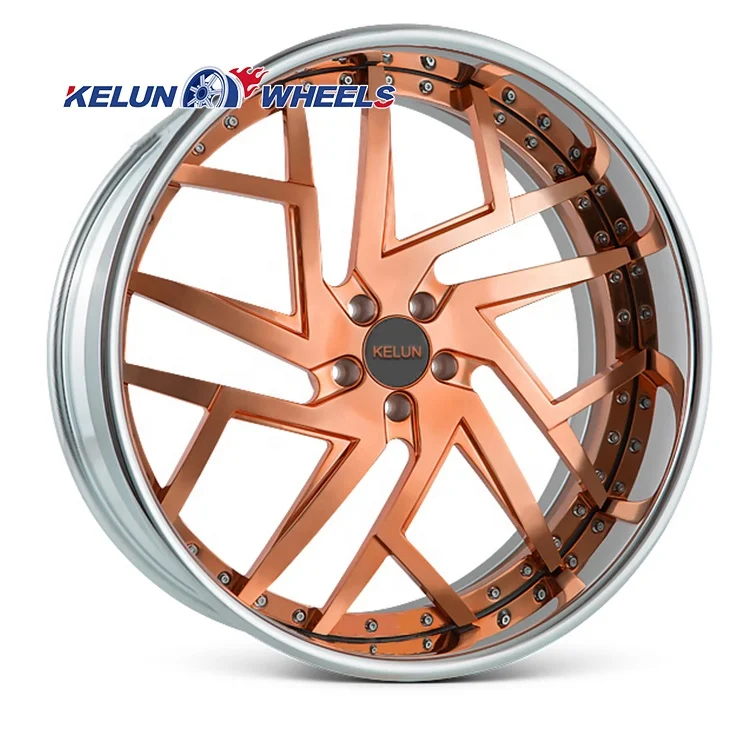 for  2 piece wheels 20  22  24  26 inch concave Polished alloy racing car wheels rims tires for cars forgiato wheels