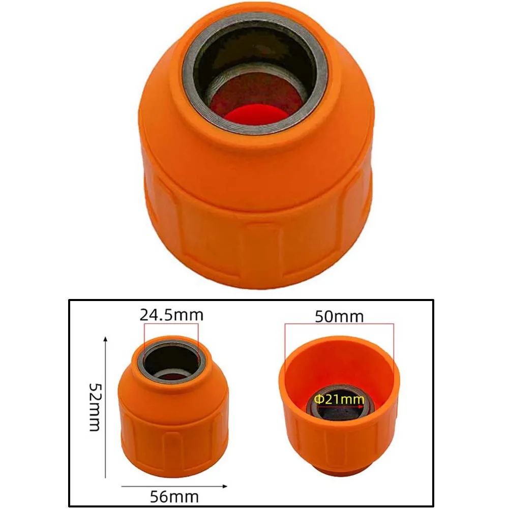 1PC For Electric Hammer Sleeve Adapter with Telescopic Spring for 24.5mm to 56mm Drill Machines Orange 5.6x2.45x5.2cm Plastic