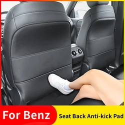 Car Seat Back Anti-kick Pad For Mercedes Benz A B C E G S Class GLC GLB GLE GLS CLA W213 Full Surround Leather Anti Dirty Mat
