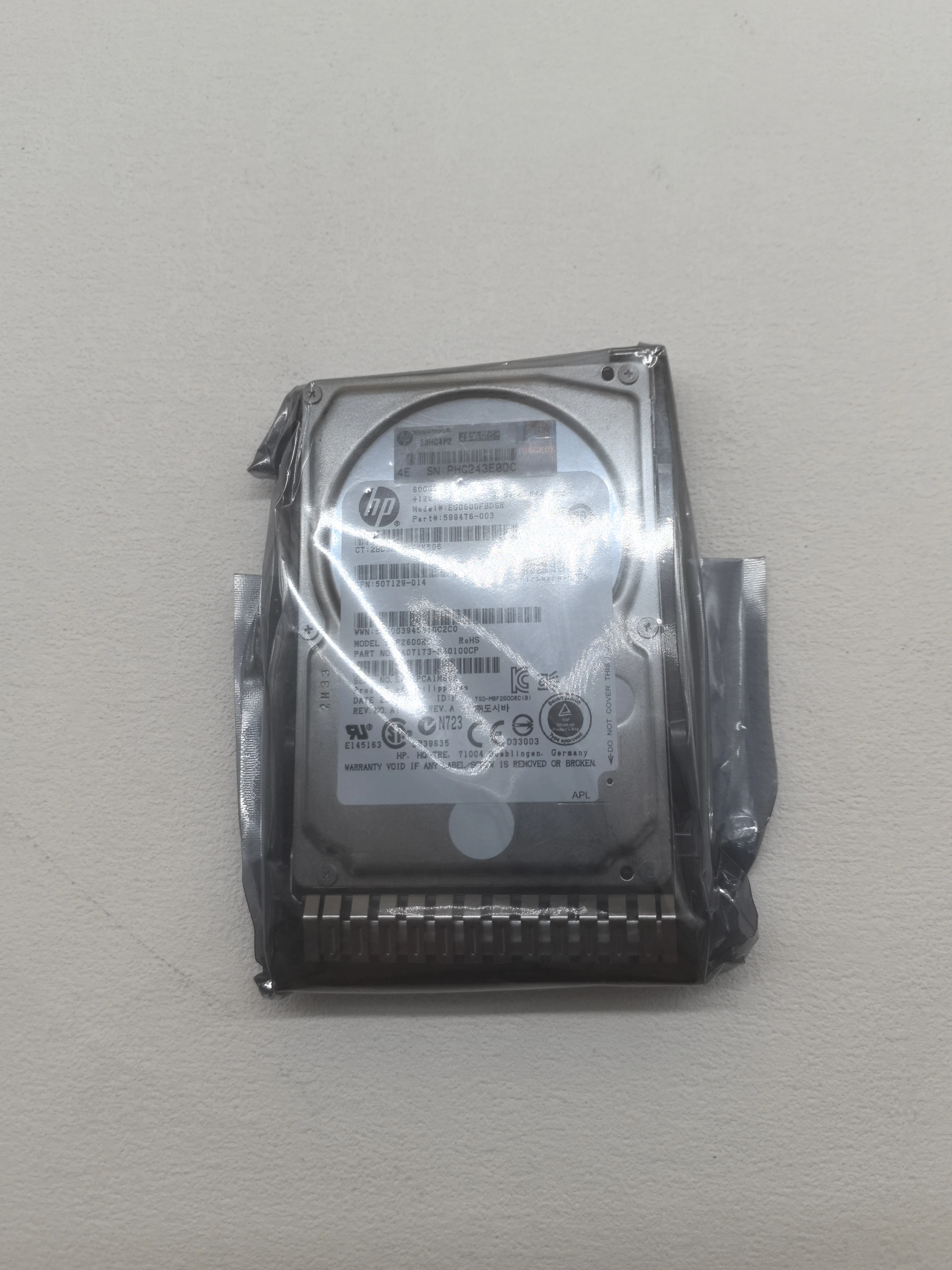 599476-003-SC 600 Go 10 kRPM 2,5 pouces SAS-6G Enterprise G8 G9 HDD