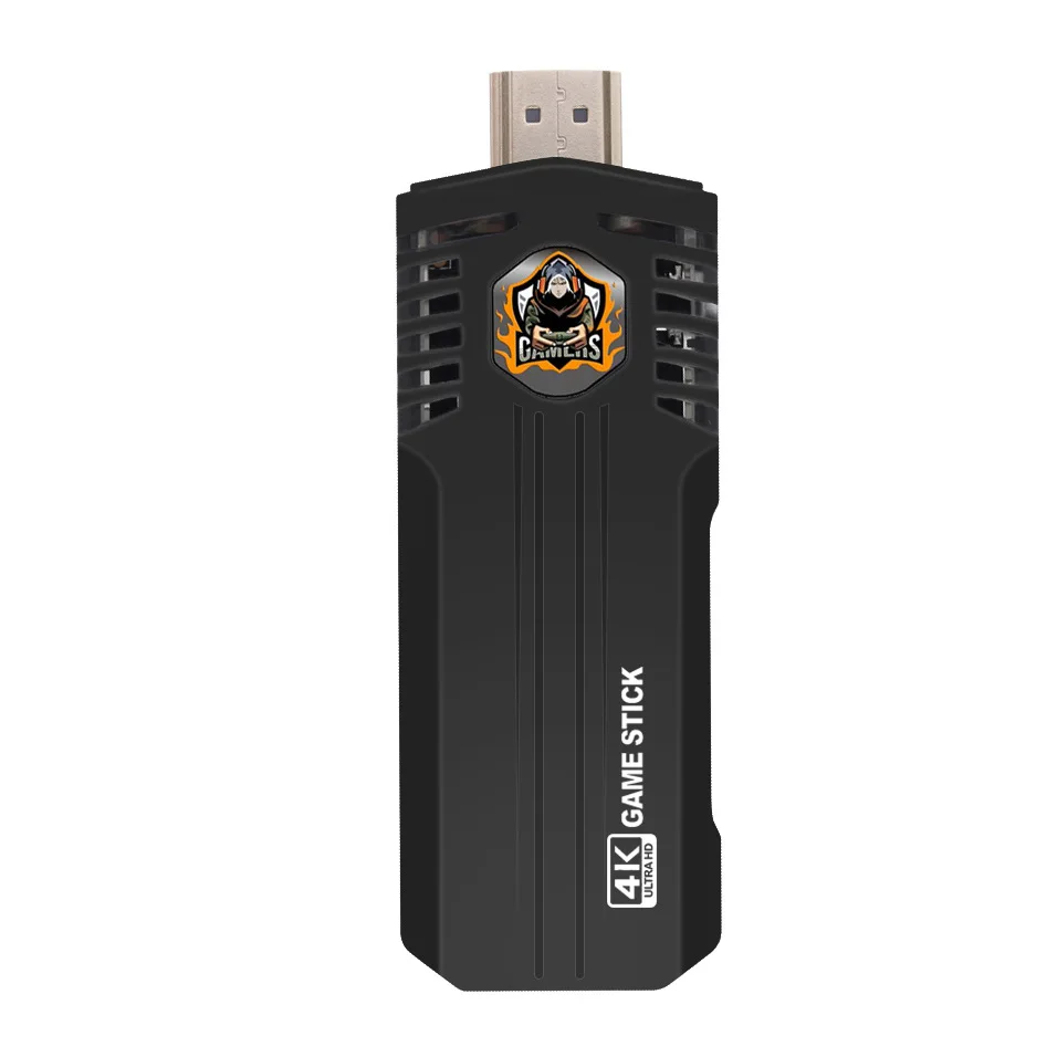

X8 Pro Game Stick 4K 64G с 30000+ ретро-играми Emuelec 4,5 Беспроводной геймпад 40+ эмулятор Видеоигровая консоль для N64/PSP/SNES