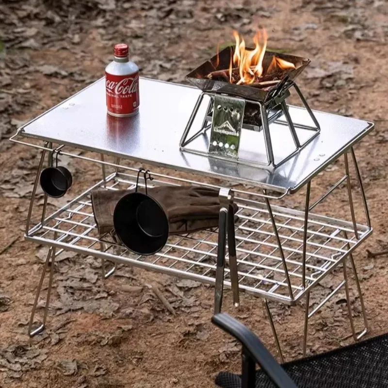 Outdoor Portable Folding Table Lightweight Nature Hike Tourist Camping Table Picnic Camping Kitchen Supplies Furniture