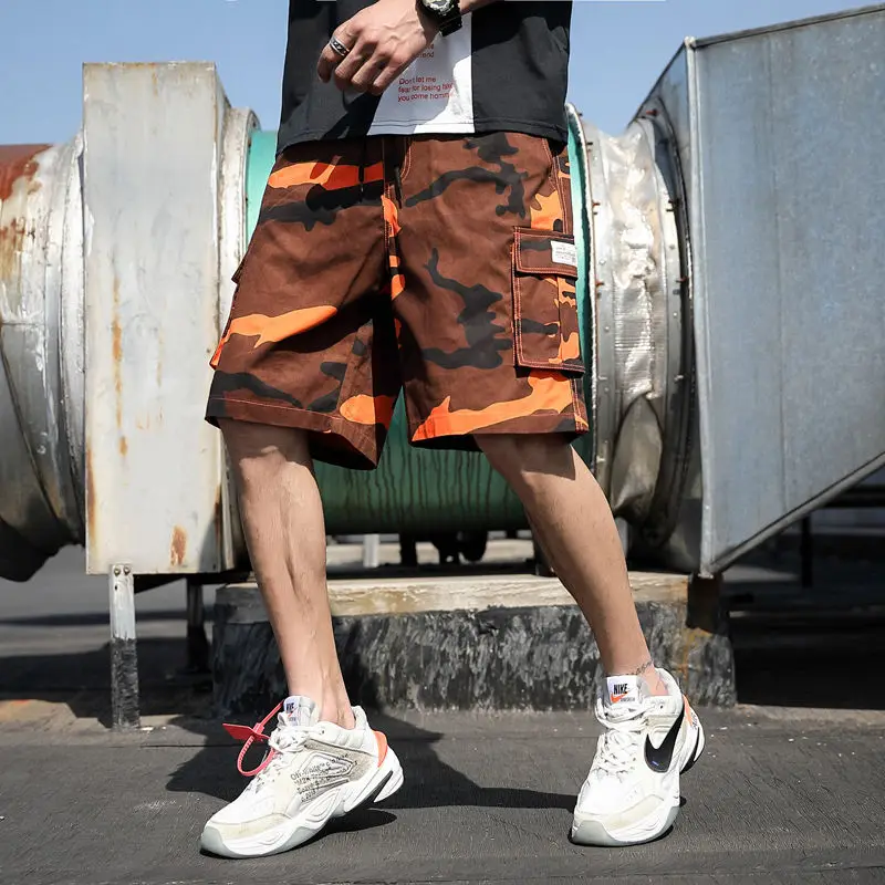 

Men's New Elastic High Waist Loose Work Camouflage Casual Multi-pocket Sports Shorts