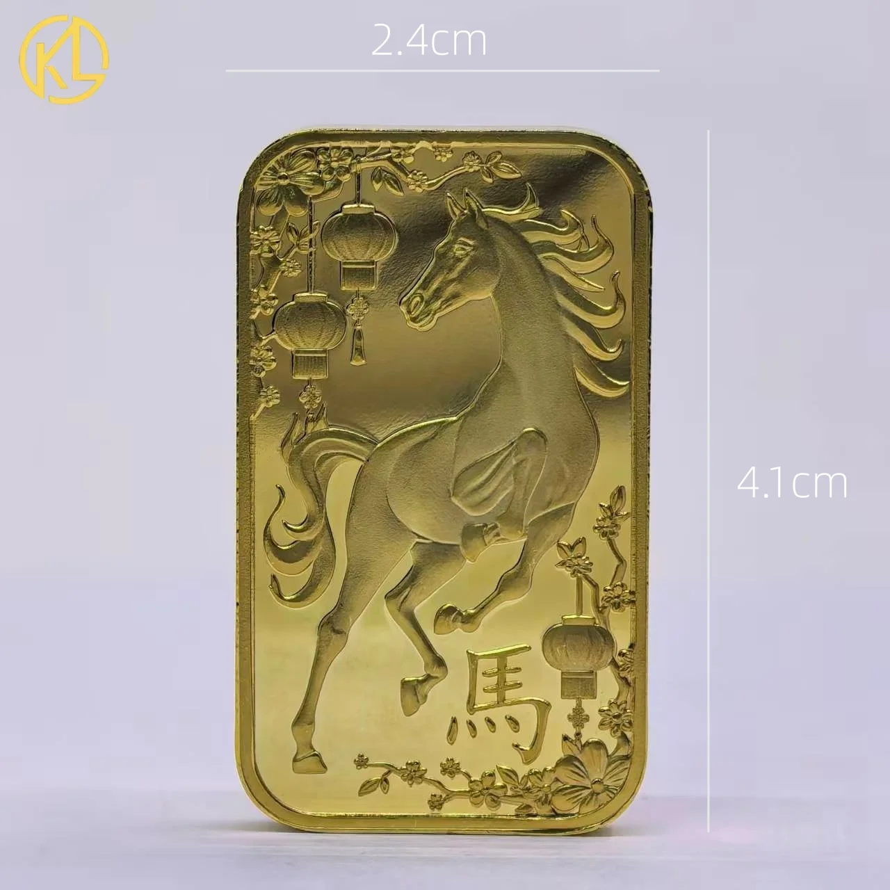 2026 1 Ounce Switzerland Gold Bar Lunar Year of the Horse Gold Plated Bullion Non-Magnetic Home Decor