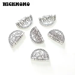 New 10pieces 21*13MM Fashion Cute  Semicircle Alloy Metal Beads for DIY Bracelet Necklace Handmade Materials Jewelry Accessories