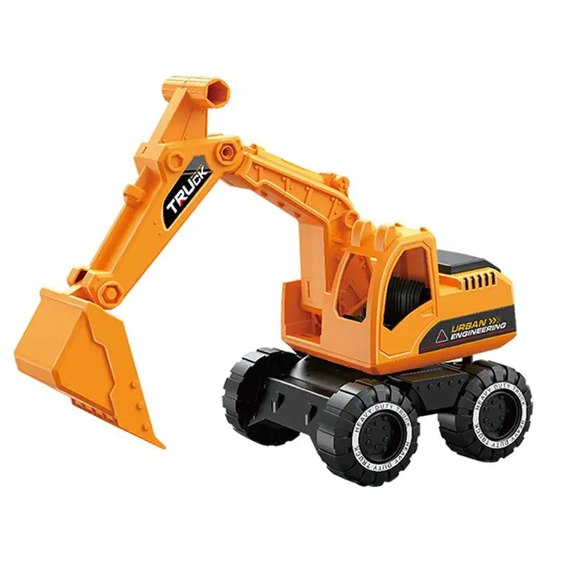 Excavator Car Inertia Toy Excavator Bulldozer Boys Simulation Vehicle Toy Movable Swivel Joints Manual Shoveling Vehicles For