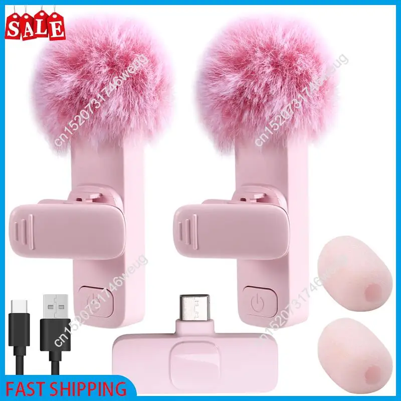 XFDZ-New Wireless Lavalier Microphone Portable Audio Video Recording Mini Microphone For PC Camera Live Gaming Phone view 4