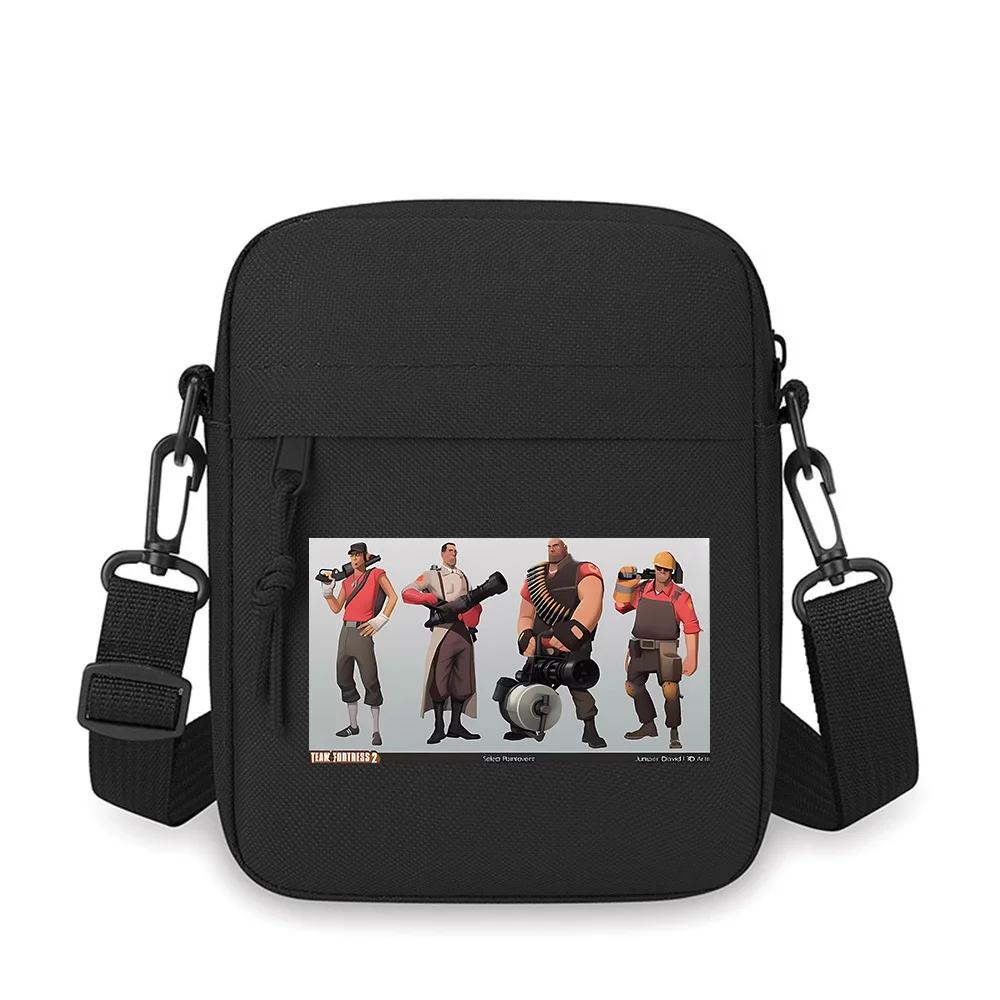 

Four Team Fortress 2 characters posing Men Crossbody Bag Single Shoulder Women Cartoon Anime Film Printing Design Unisex