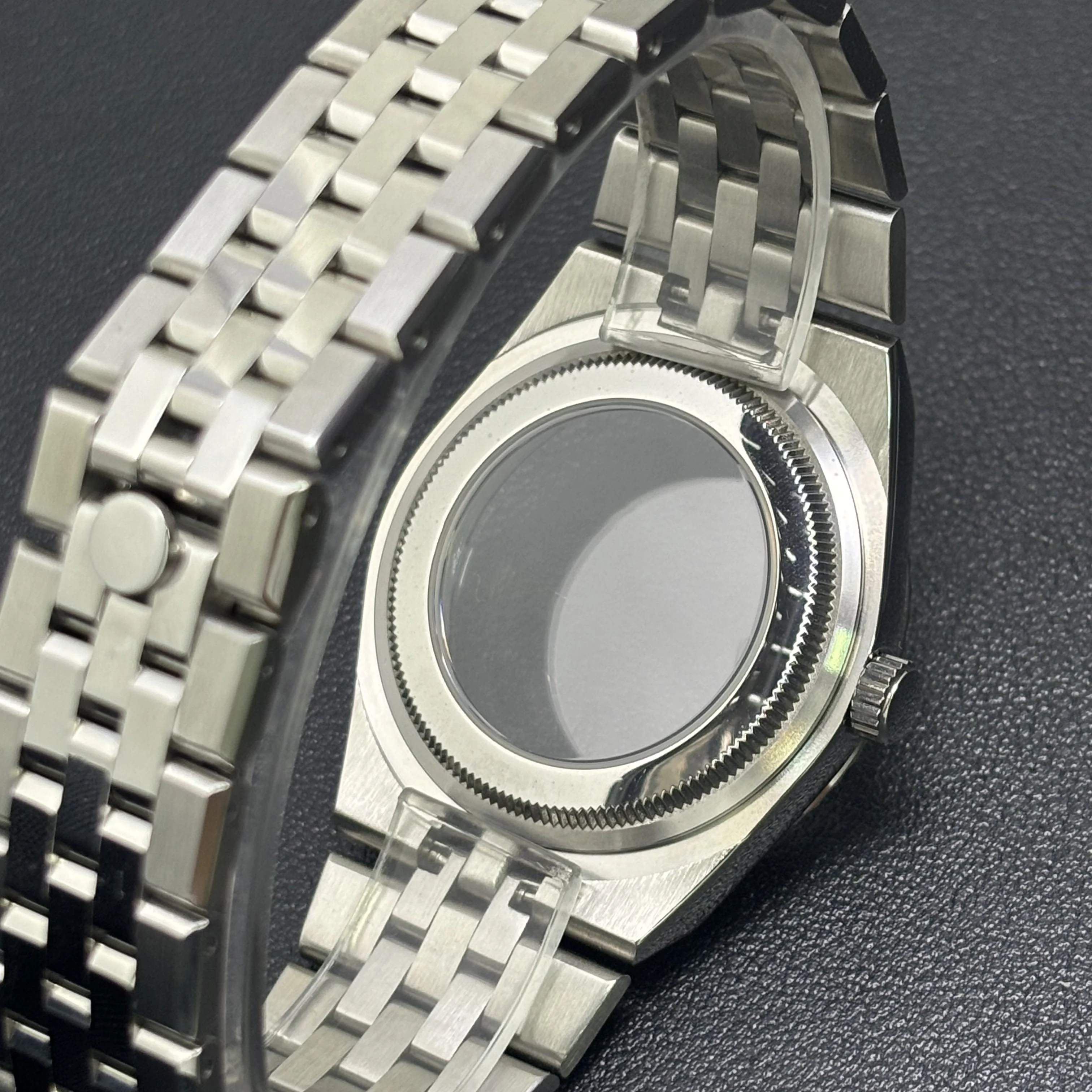 2025 جديد الرجال اليوبيل NH35 ساعة الطلب مع قرص العسل عزر الطلب NH35 حركة ساعة معدنية حالة الاتصال الهاتفي