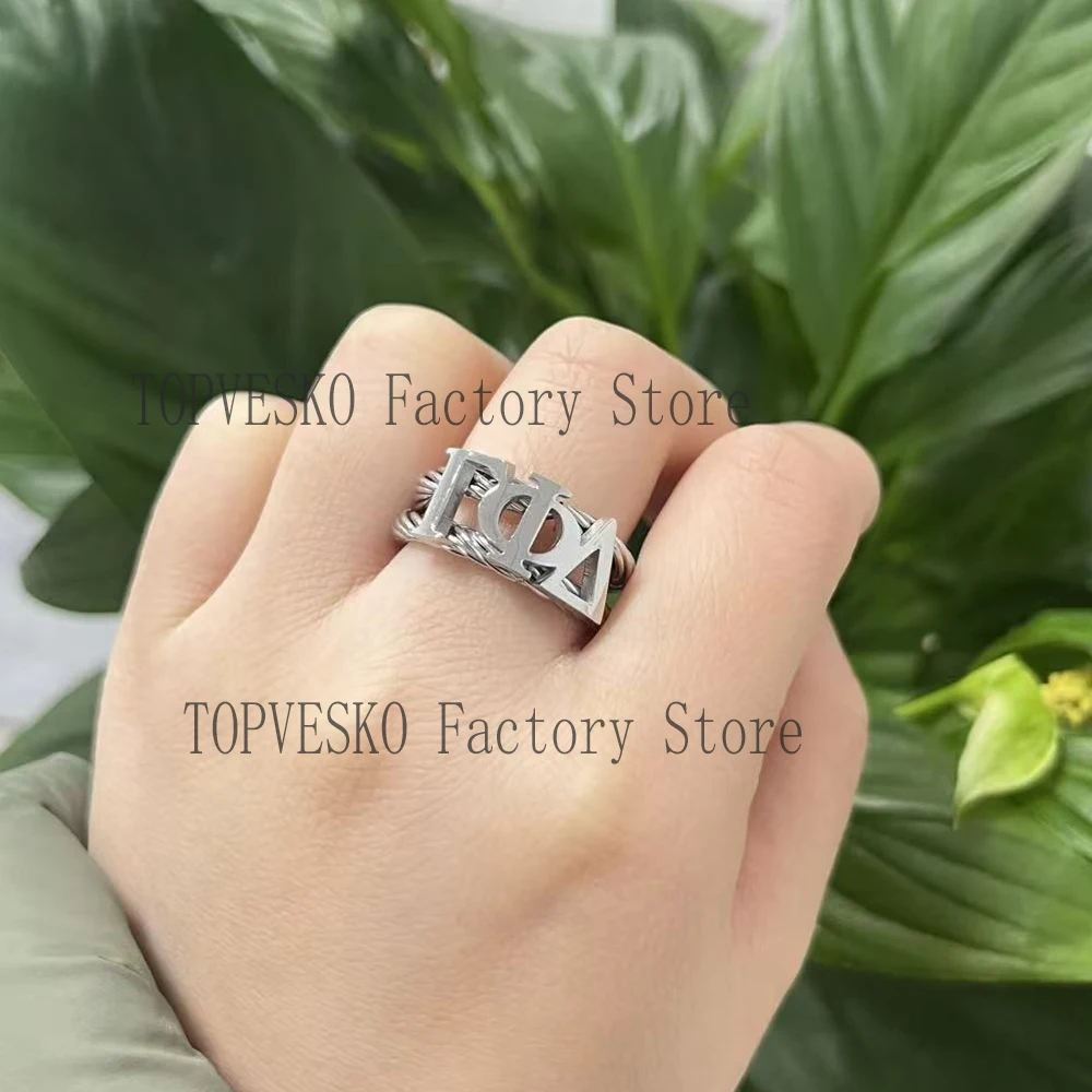 Stainless Steel Gamma Phi Delta Ring