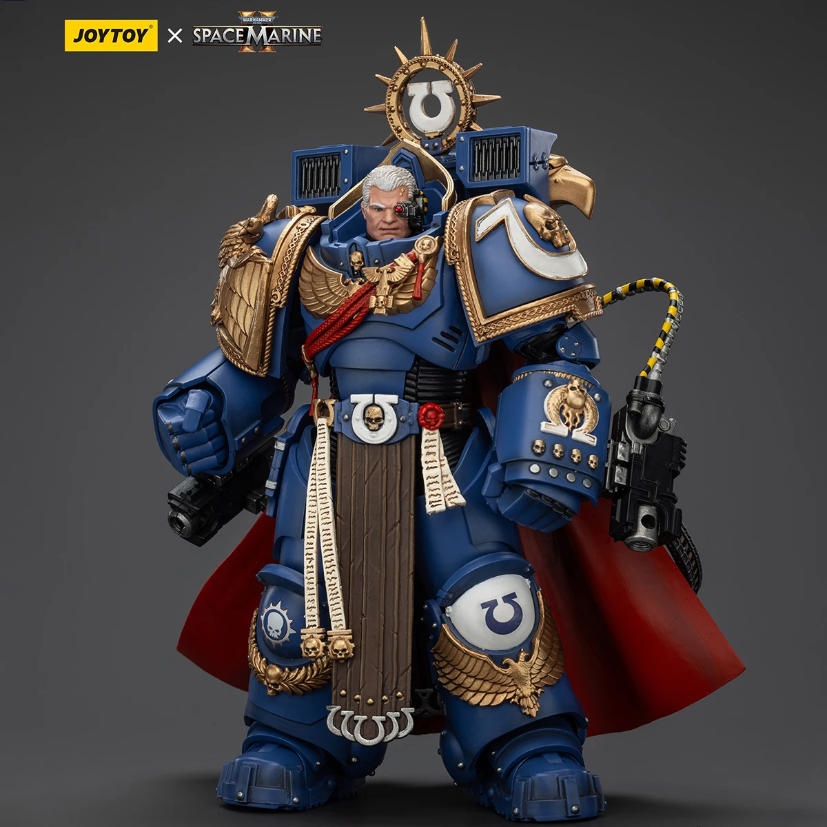 JOYTOY Warhammer 40k Ultramarines Marneus Calgar Capitolo Maestro con MKX Gravis Armor Action Figure