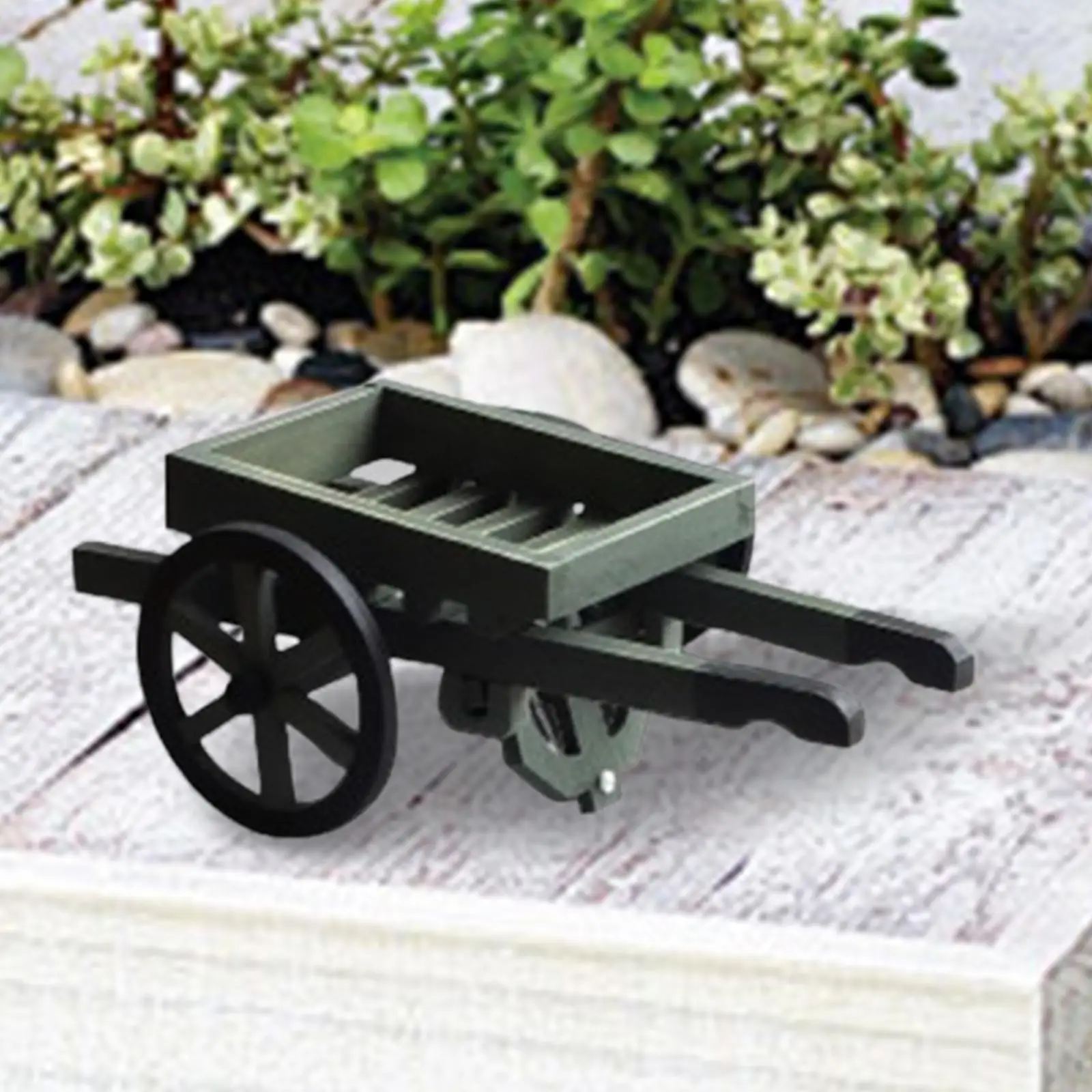 Miniature Wheelbarrow Rustic Simulation Cart for Toddlers 3+ Kids Boys Girls