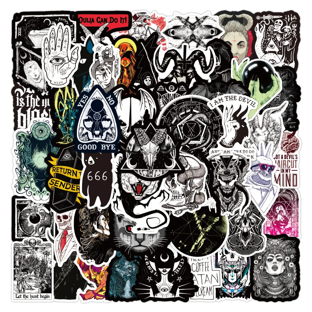 50 sztuk fajne Demon Lucyfer gotyckie naklejki Scrapbooking lodówka Laptop etui na telefon bagaż rower tajemnicze etykiety winylowe naklejki
