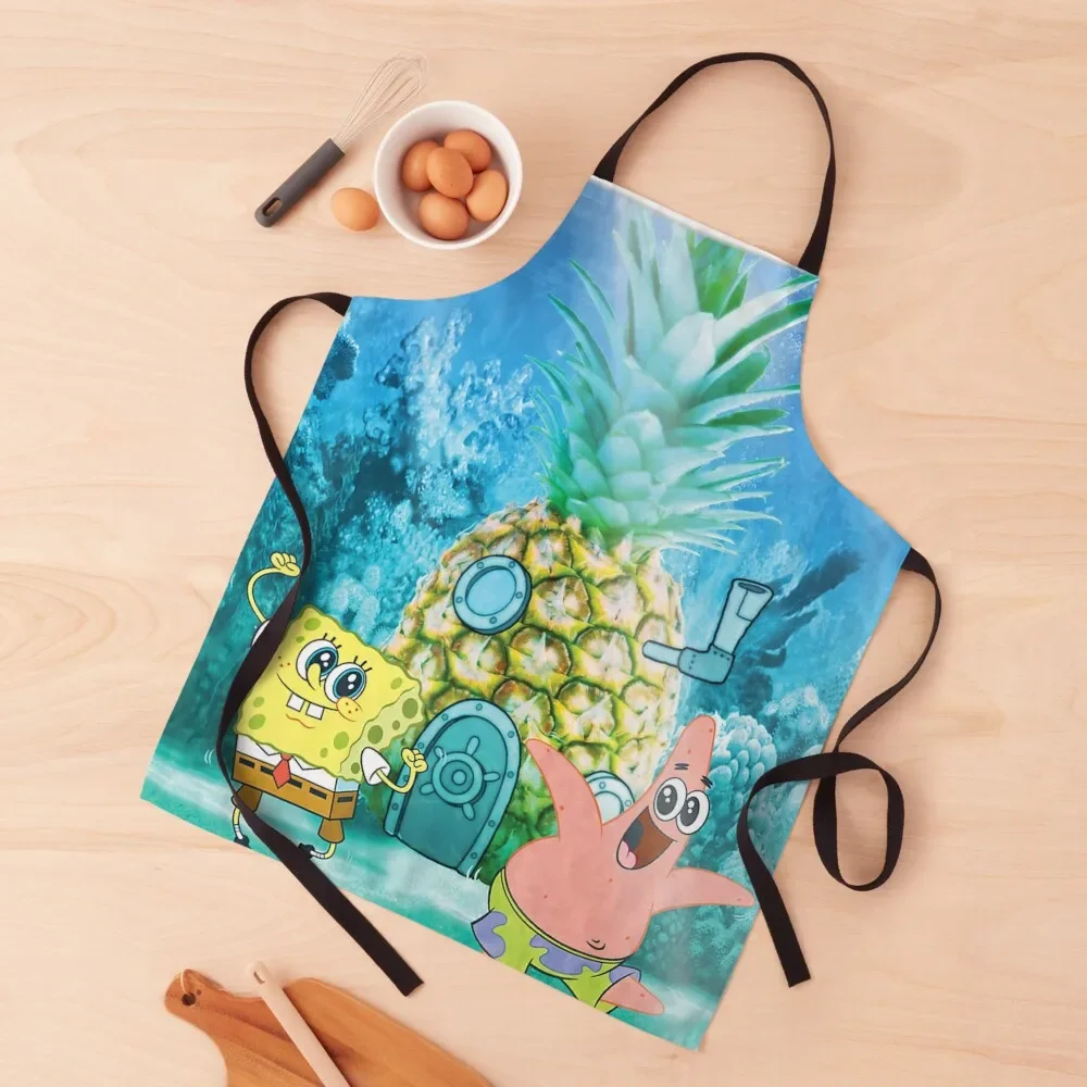 Cartoon Tv Show Fish Bowl Pineapple House Apron cooks clothes Teacher innovative kitchen and home items Apron