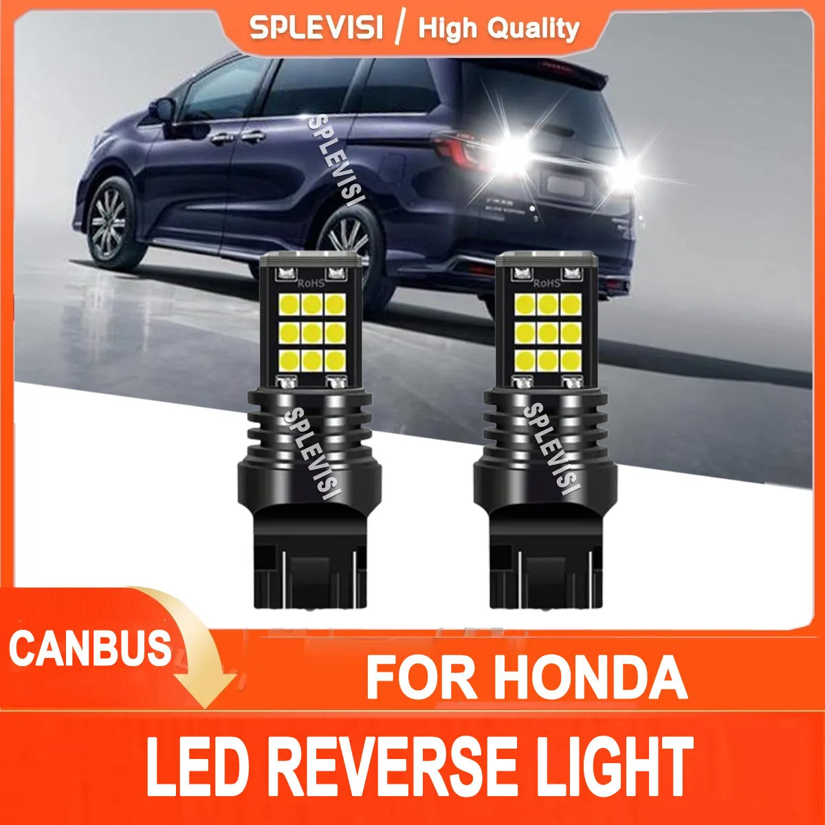 

2x 7440 7443 580 6000K White LED Back Up Reverse Lights Replace For Honda Ridgeline Civic Accord Odyssey CRV Pilot Fit