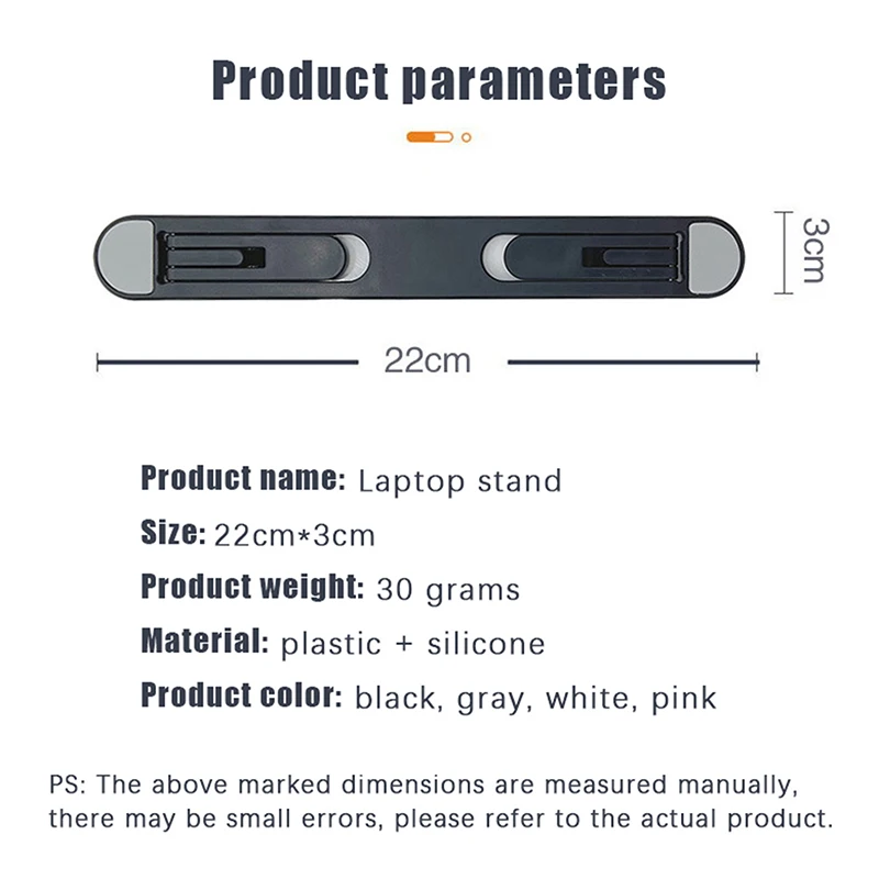 Foldable Laptop Stand Notebook Support Base Holder Laptop Tablet Riser Bracket Universal For Macbook Invisible Stands