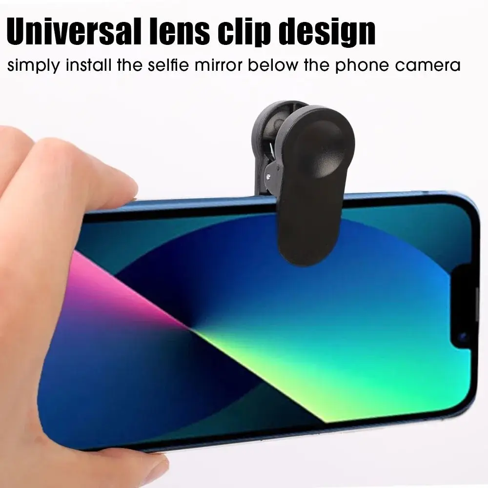 Cell Phone Camera Mirror Reflection Shooting Clip Universal Phone Reflection Clip Back Rear HD Lens Selfie Reflector Mirrors