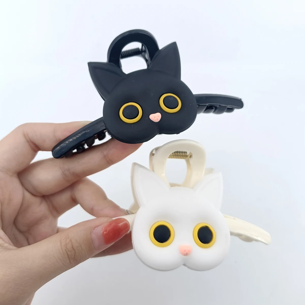 1/2 PCS Cute Cat Large Plate Hairpin On The Back of The Woman's Head Shark Clip Grip Clip Hairpin Head