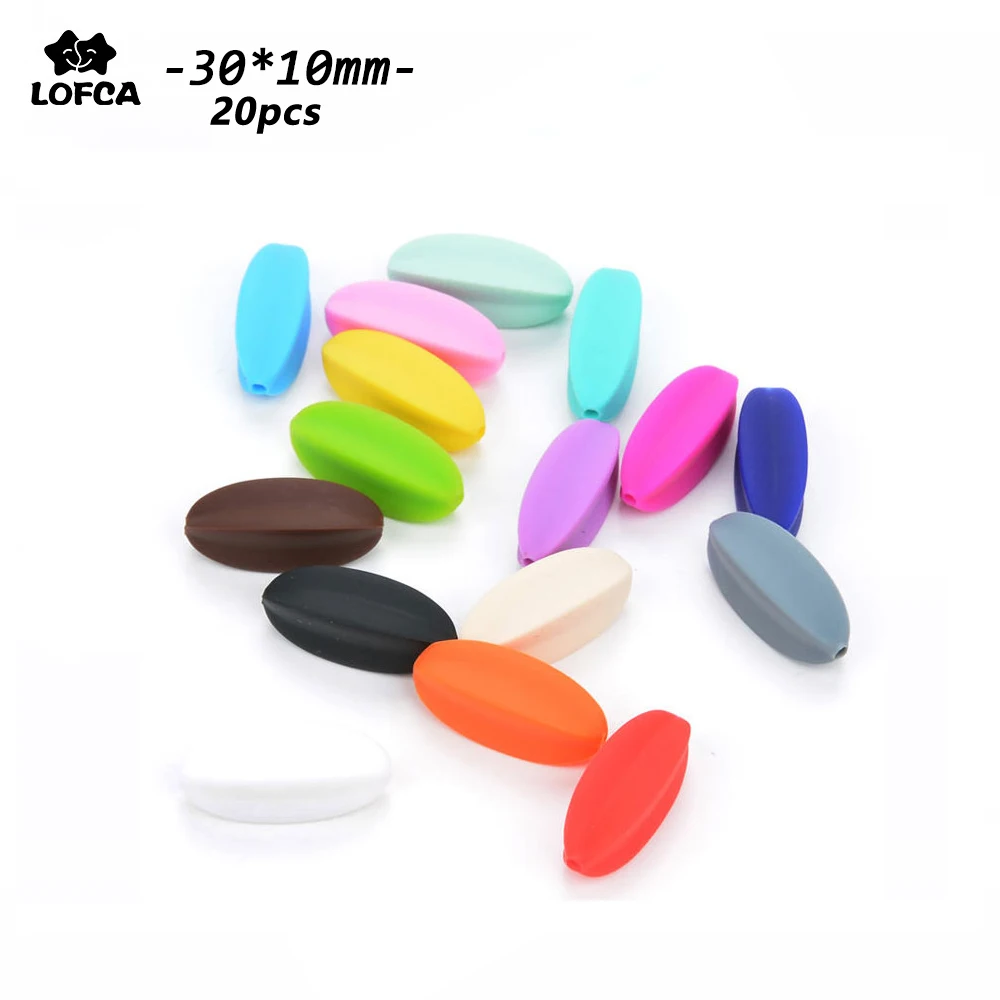 LOFCA – perles de dentition en Silicone, 20 pièces, fruits étoiles, soins infirmiers, à mâcher, bijoux bricolage, collier bébé, anneau de dentition,