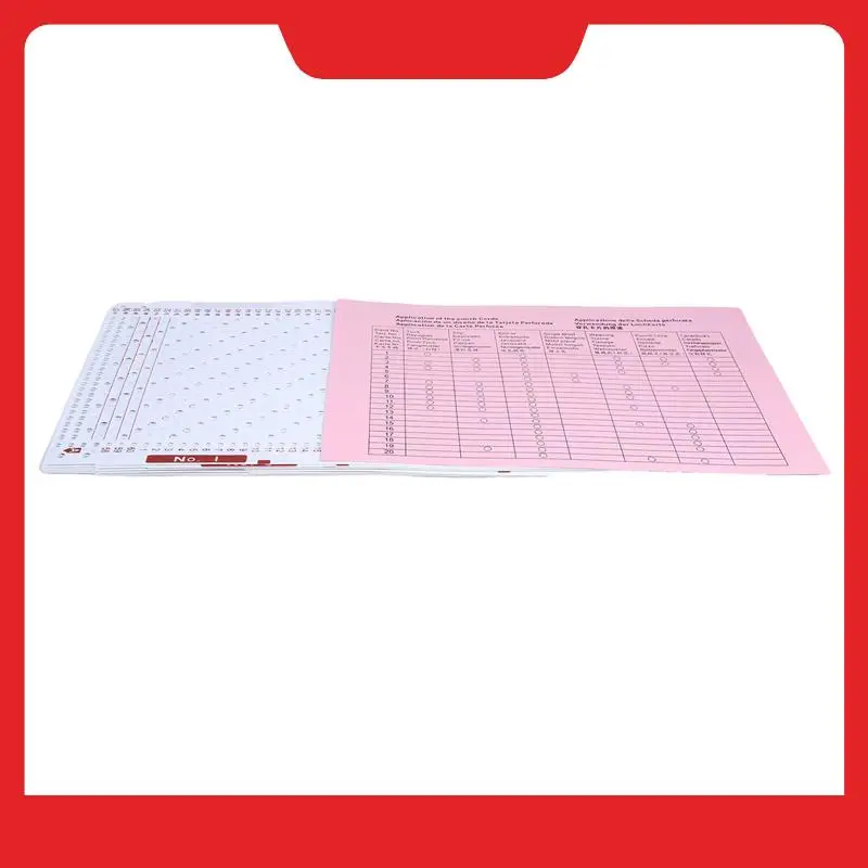 

20PCS NO.1-20 Knitting Machine Punch Card Kit Machine Flower Punch Cards Set Kit For SK260 SK280 Knitting Machine