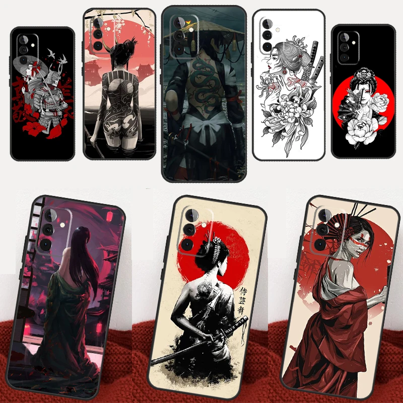 Samurai Warrior Geisha For Samsung Galaxy A52 A32 A22 A12 A51 A71 A73 A53 A33 A23 A13 A14 A24 A34 A54 Phone Case