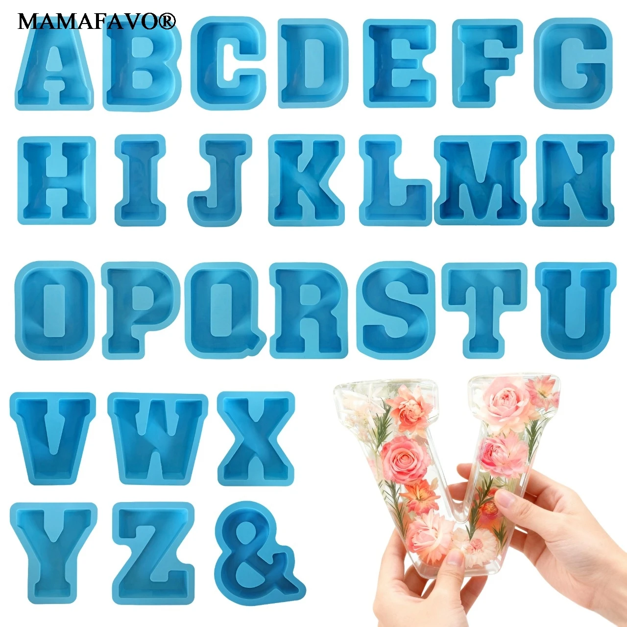 26 Capital Letters Birthday Party Craft Gift Making Home Decor Silicone Candle Mold DIY Handmade Soap Epoxy Resin Wax Mould F220