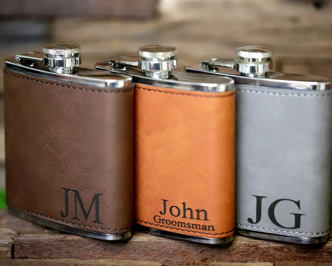 Flask for Groomsmen, Personalized Groomsmen Flask, Groomsmen Gift, Groomsman Gift, Engraved Hip Flask, Custom Groomsman Flask fo