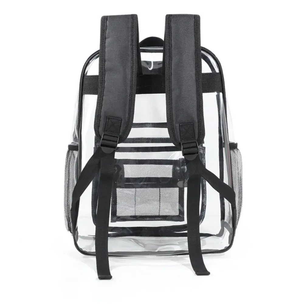 Casual PVC Transparent Backpack Waterproof Large Capacity Travel Rucksack Clear See Through Student School Bag