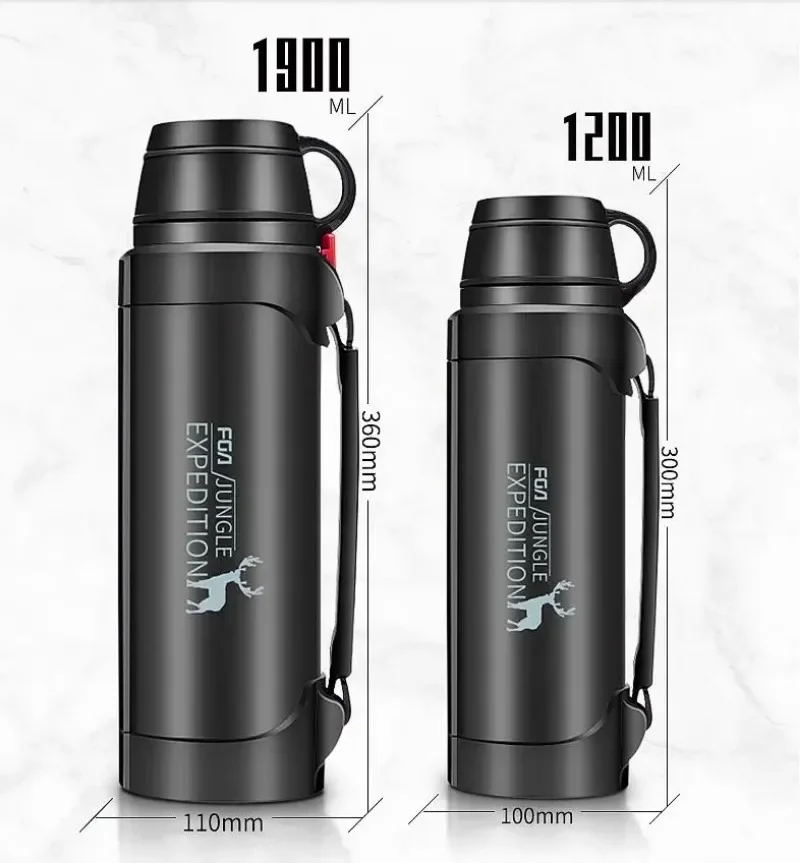 Stainless Steel Big Capacity Thermos Bottle 1L/2L /3L/ Outdoor Travel Coffee Mugs Thermal Vaccum Water Bottle Thermal Mug