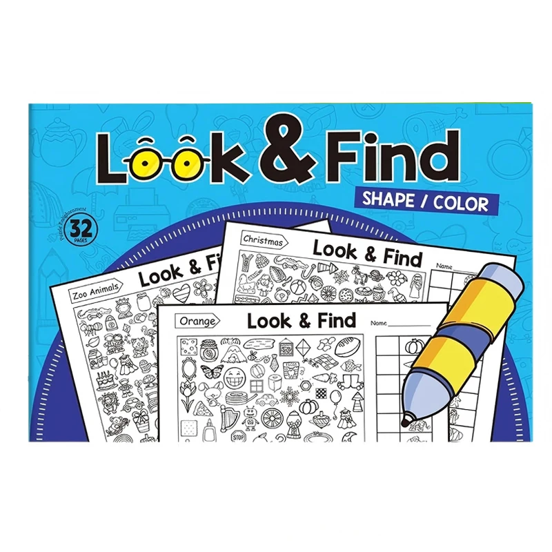 Fun Search and Find Activity Book for Children, Educational Attention Practice Book Ideal for Home & School Learning